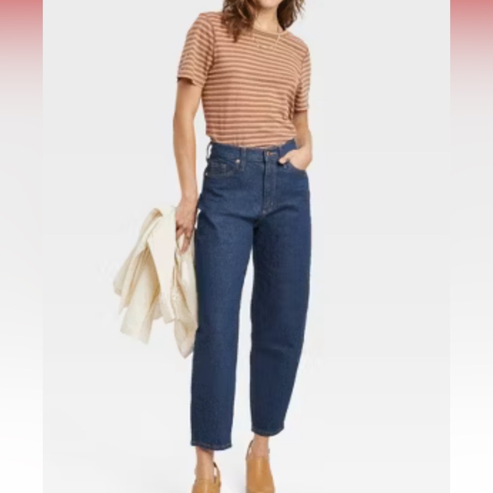DARK WASH BALLOON JEANS